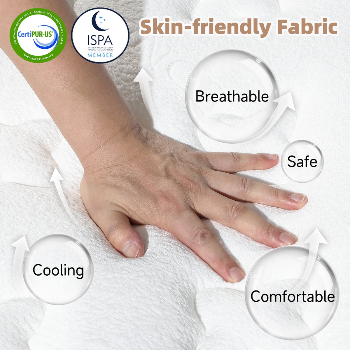 Medium Pocket Spring Hybrid Mattress with CertiPUR-US Certified Foam