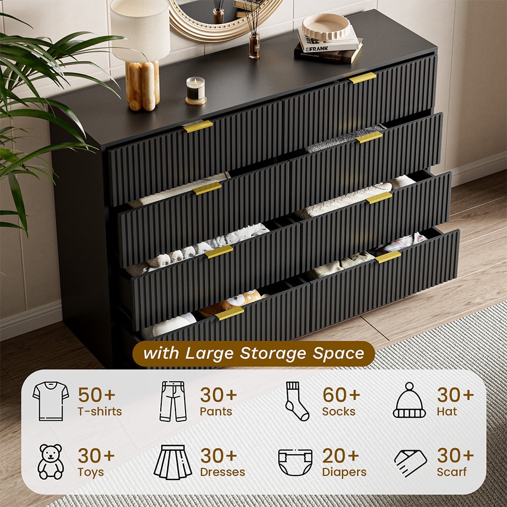 8-Drawer Double Dresser, 55" W