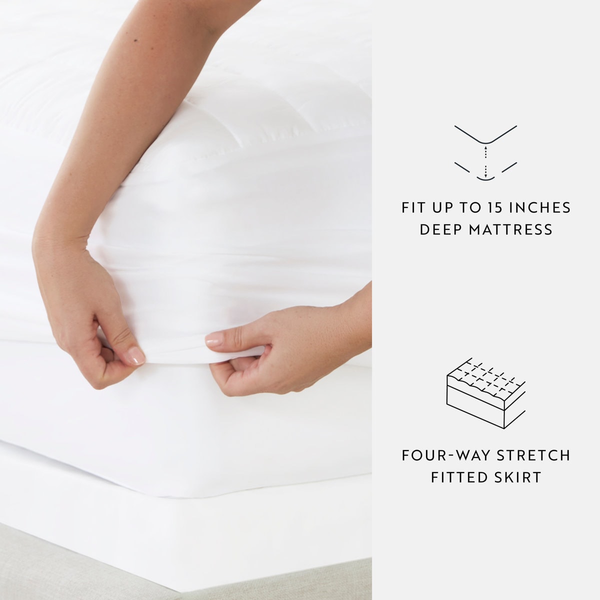 Waterproof Hypoallergenic Fitted Mattress Protector with Comfortable Padding