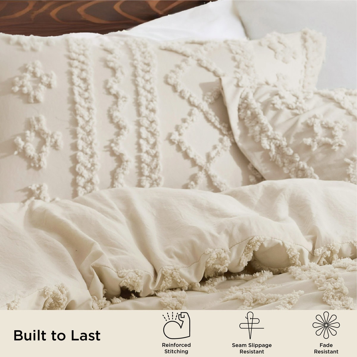 Best Seller Bedsure Farmhouse Shabby Elegance Tufted Boho Comforter Set