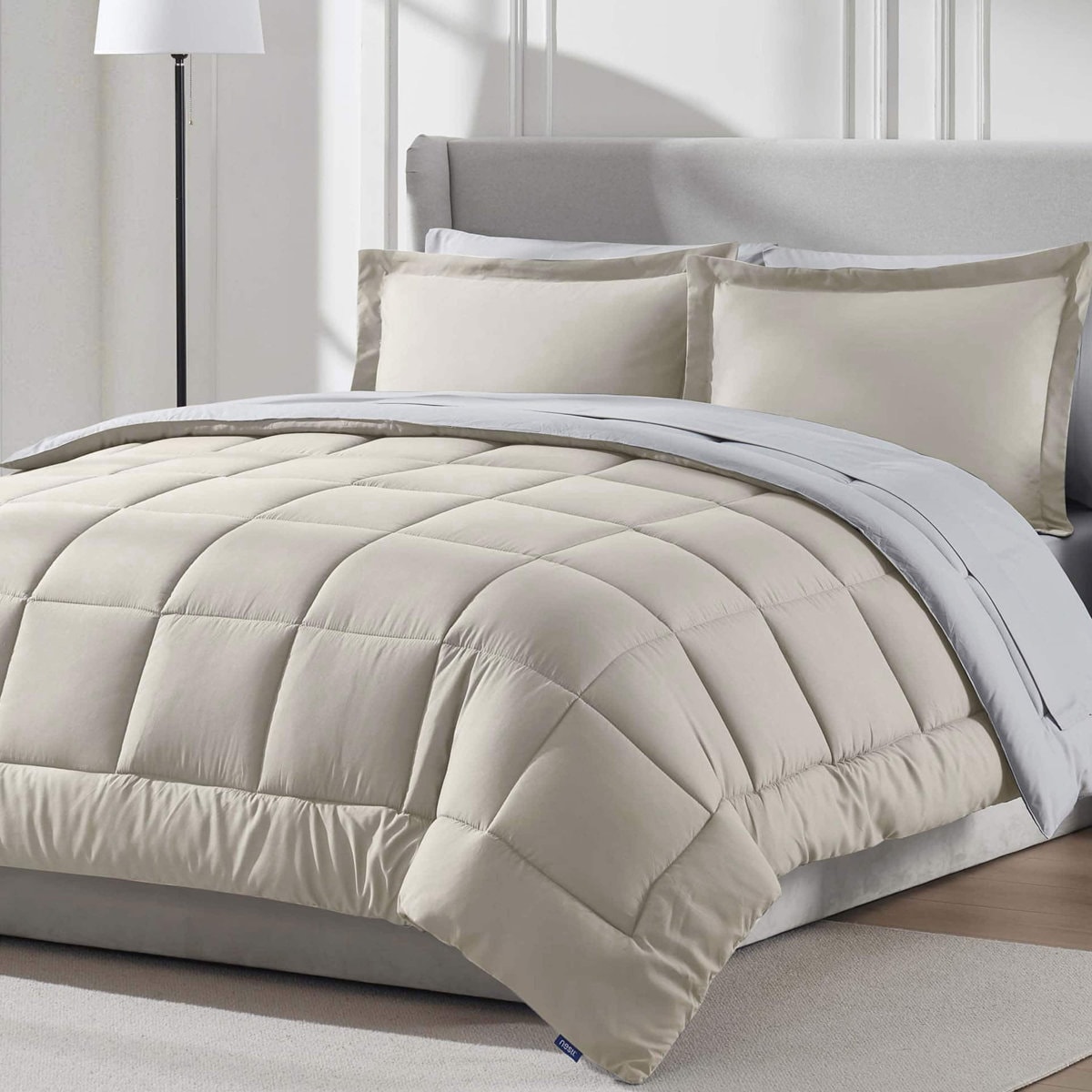 Bed-in-A-Bag Reversible Comforter Set with Bed Sheets