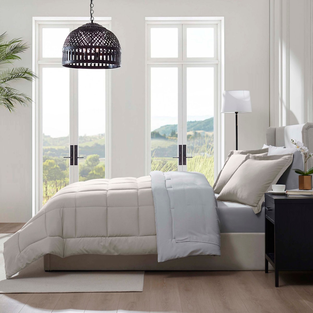 Bed-in-A-Bag Reversible Comforter Set with Bed Sheets