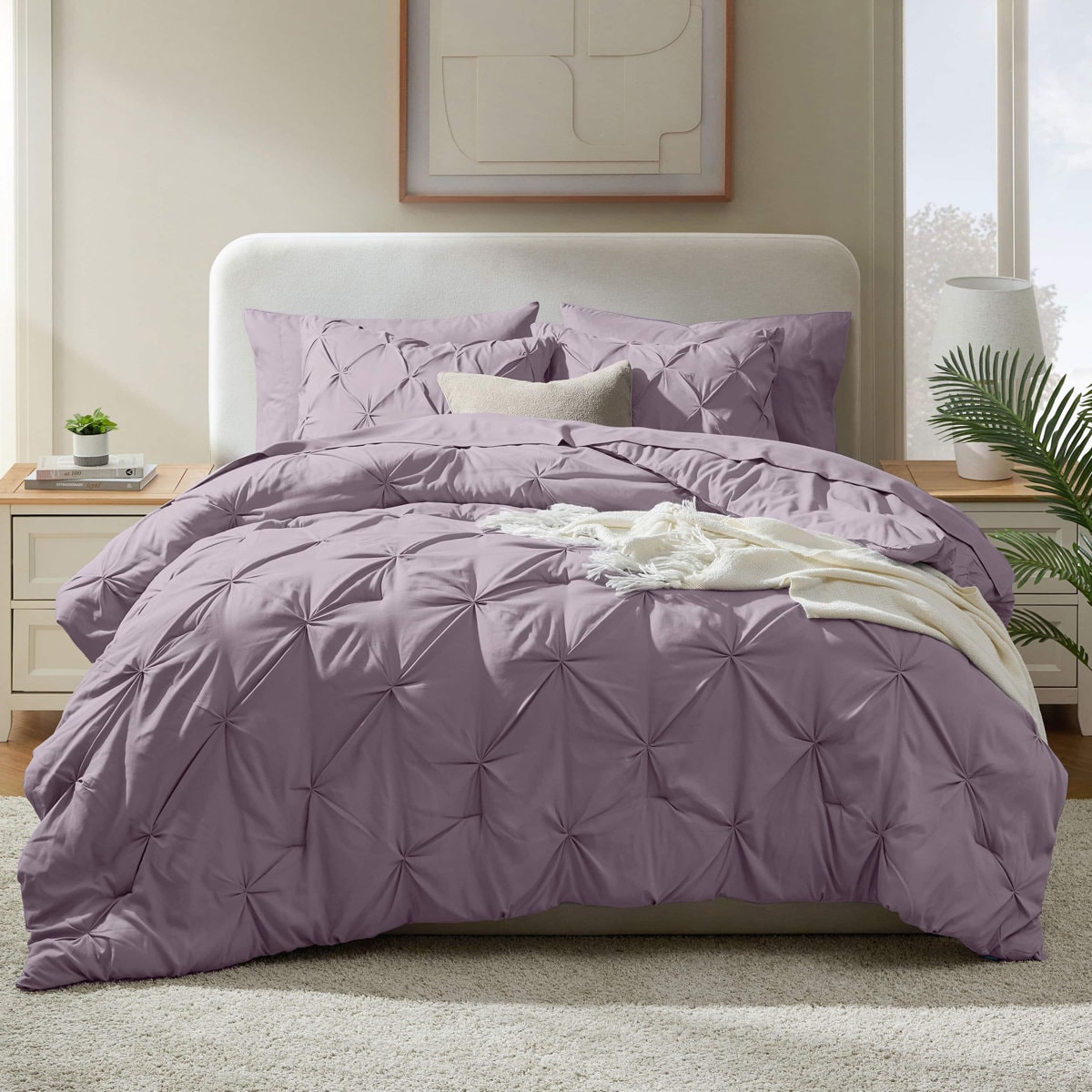 Bed-in-A-Bag Pleated Comforter Set with Bed Sheets
