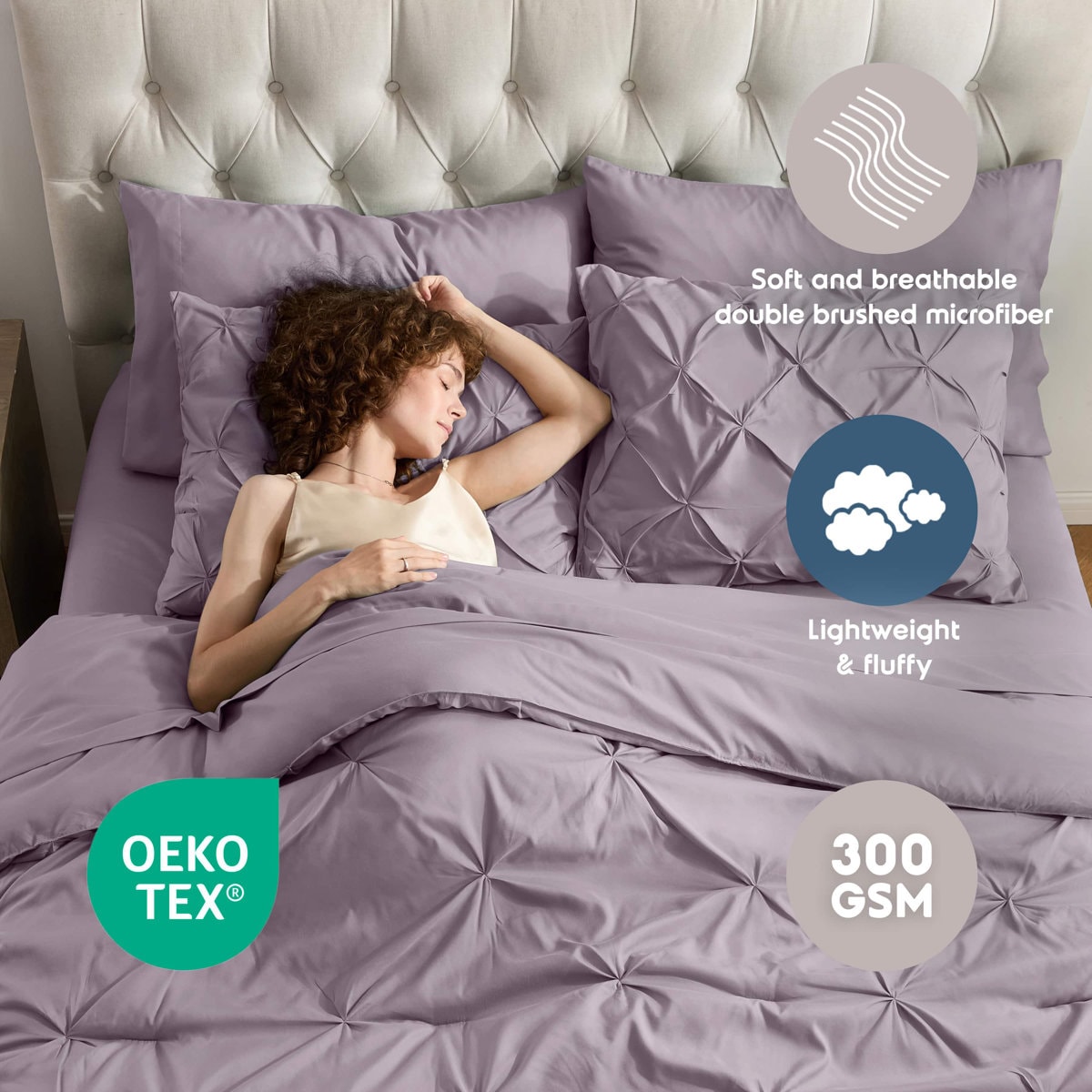 Bed-in-A-Bag Pleated Comforter Set with Bed Sheets