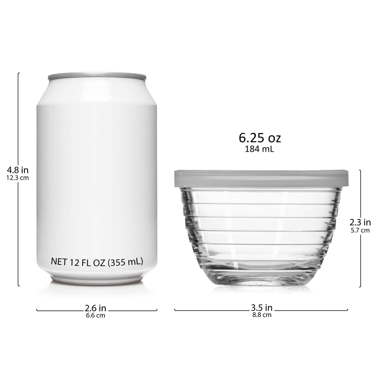 Libbey Small Glass Bowls with Lids, 6.25-ounce, Set of 8 (Set of 8)