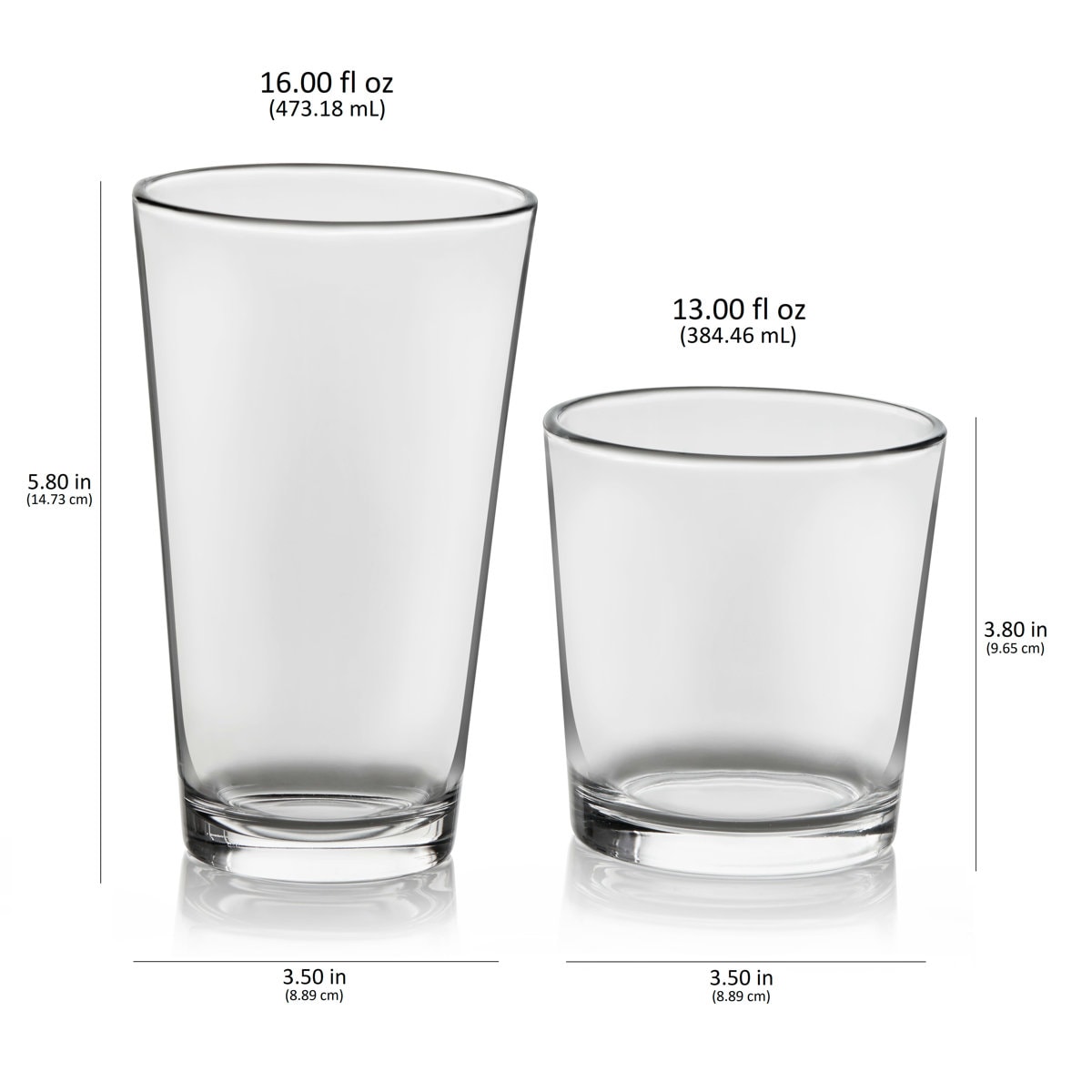 Libbey Flare 16-Piece Tumbler and Rocks Glass Set