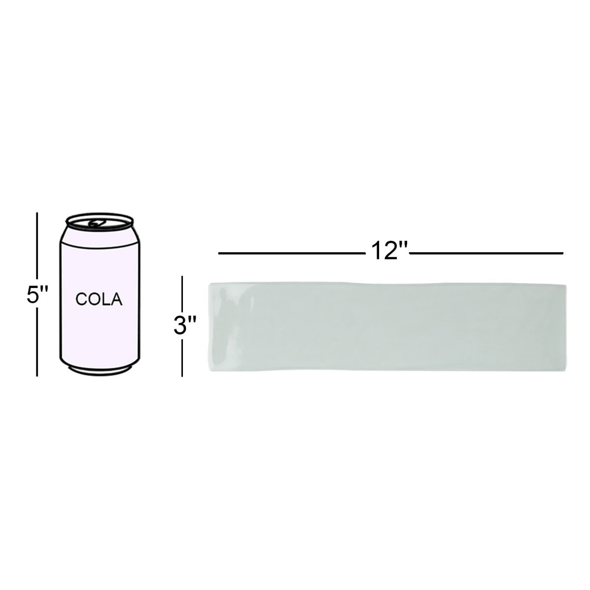 Kezma 3 in. x 12 in. Ceramic Subway Wall Tile