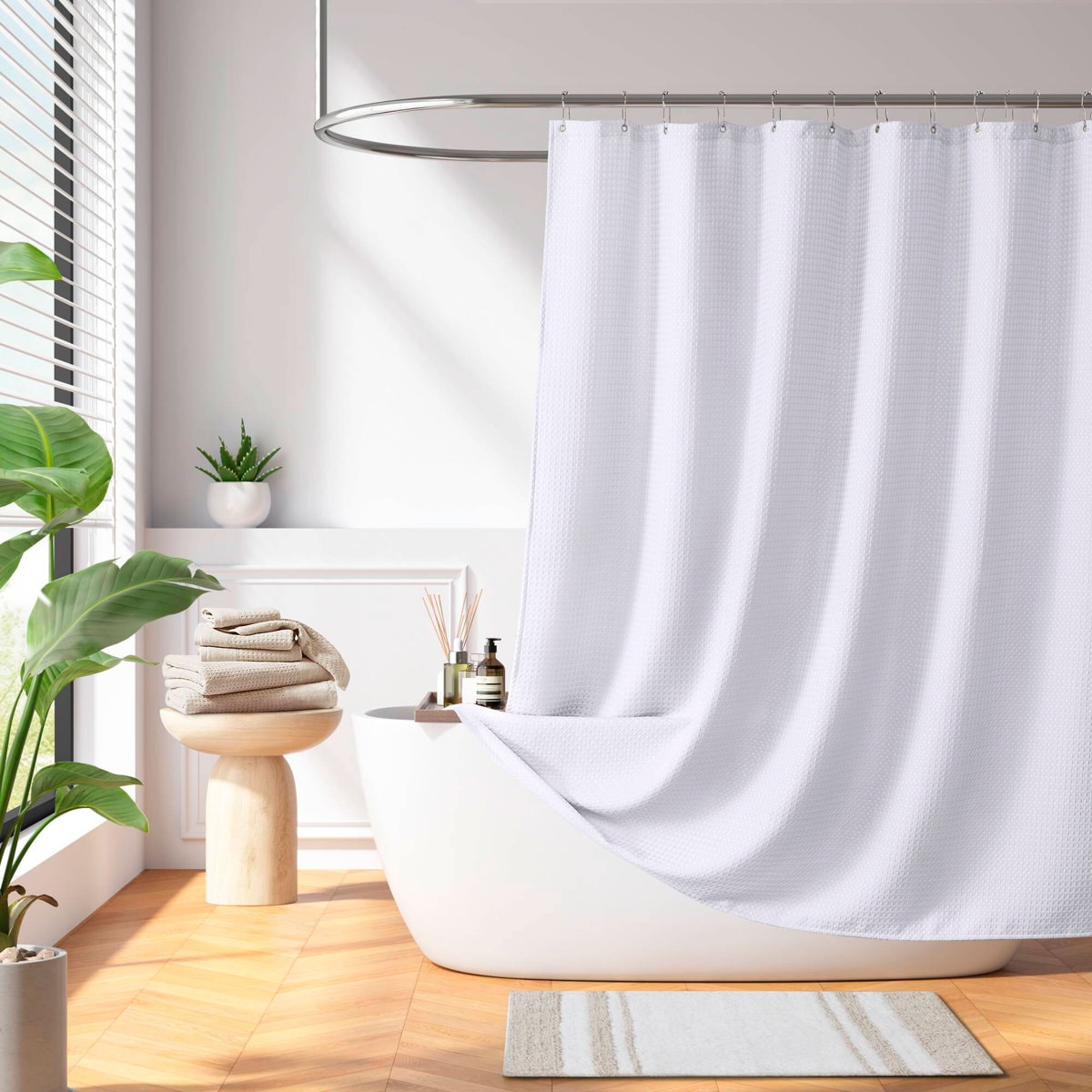 Arbor Waffle Shower Curtain