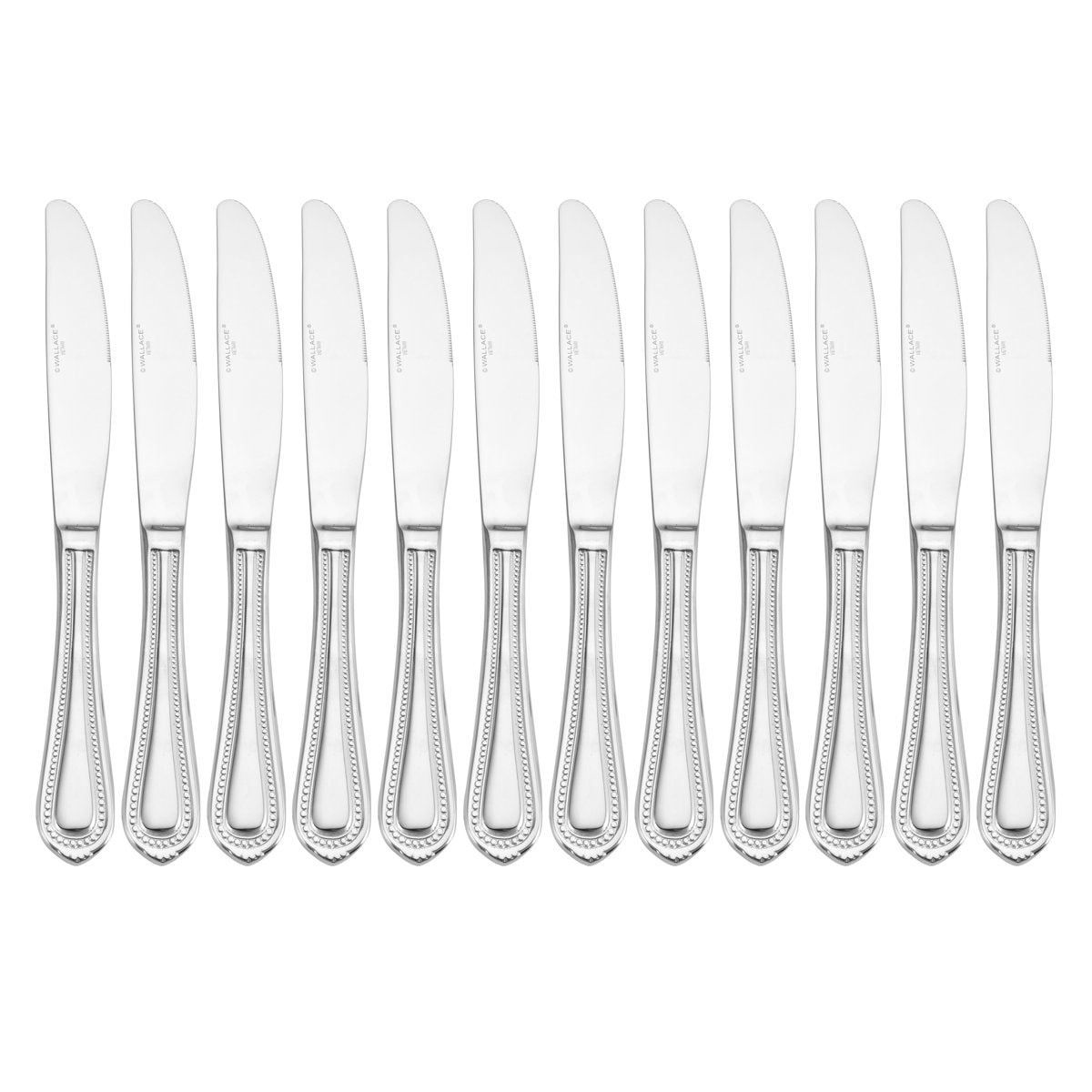 Mikasa Regent Bead 65-Piece 18/10 Stainless Steel Flatware Set, Service for 12