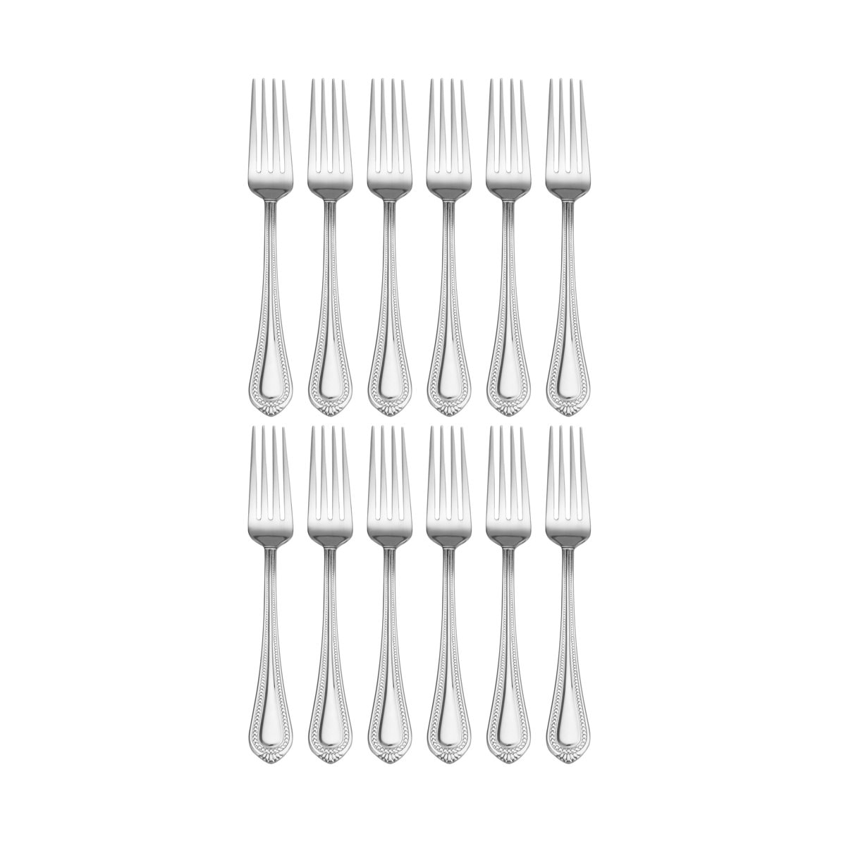 Mikasa Regent Bead 65-Piece 18/10 Stainless Steel Flatware Set, Service for 12