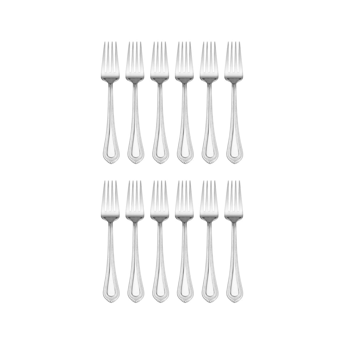 Mikasa Regent Bead 65-Piece 18/10 Stainless Steel Flatware Set, Service for 12