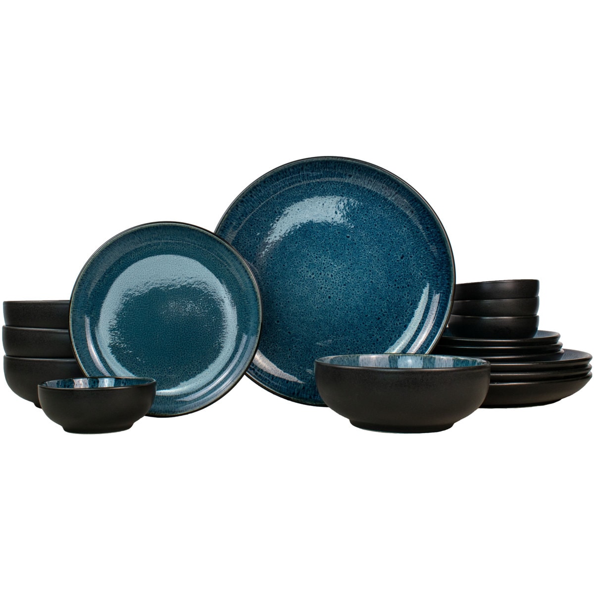Sango Resona 16-Piece Stoneware Dinnerware Set - Service For 4, Plate And Bowl Set