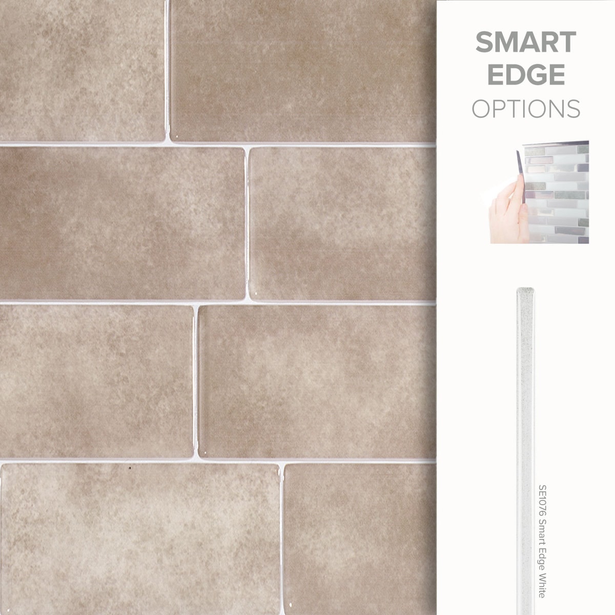 Peel and Stick Gel Backsplash Tile Metro 12'' x 8''