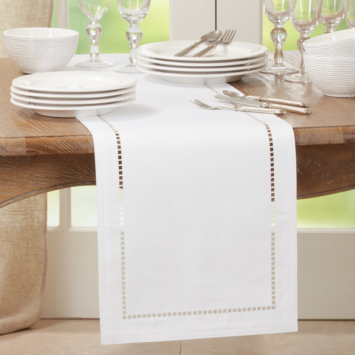 Neith Polyester Rectangle Table Runner