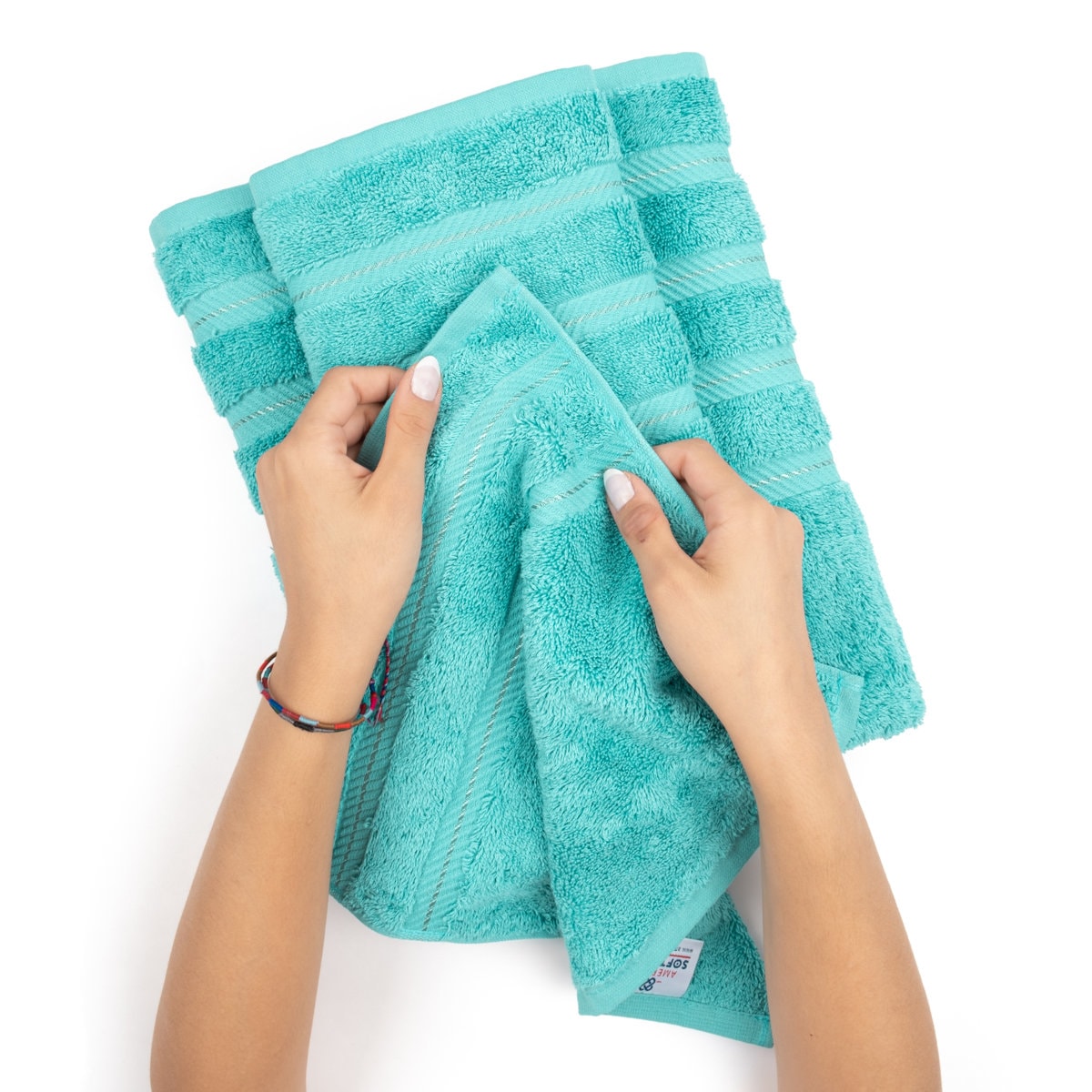 100% Cotton Premium Turkish Bath Towel Set, 6 Piece Super Soft and Absorbent Darcelle Collection