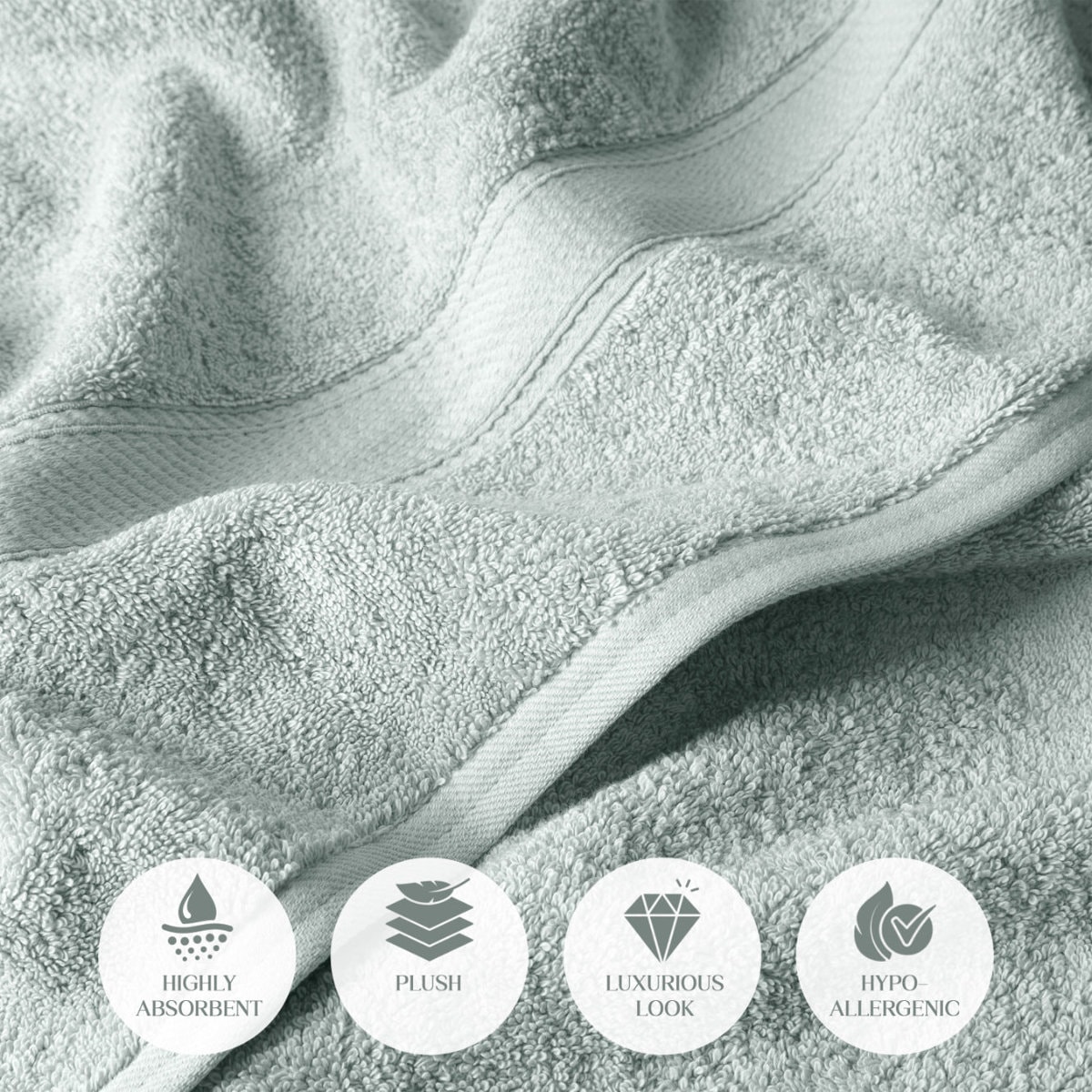 Scotia Certified Egyptian Cotton Heavy Highly Absorbent Luxury Bath Towel Set