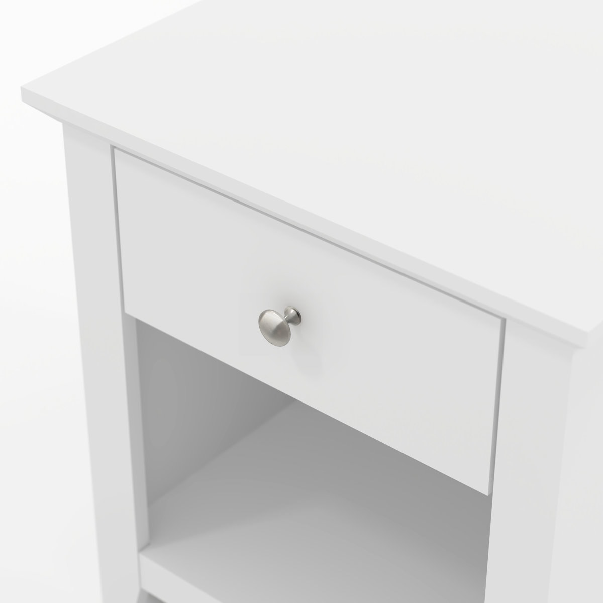 Tevrat 20.8" 1 - Drawer Nightstand with Drawer and Open Compartment