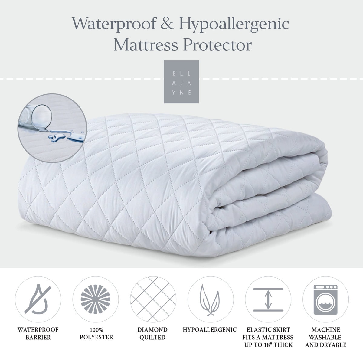 Mona Waterproof & Hypoallergenic Mattress Protector