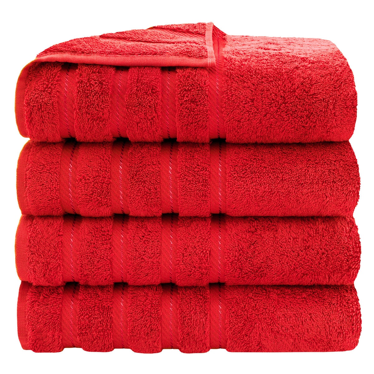 Edison Collection 100% Cotton 4 Piece Luxury Turkish Bath Towel Set (Set of 4)