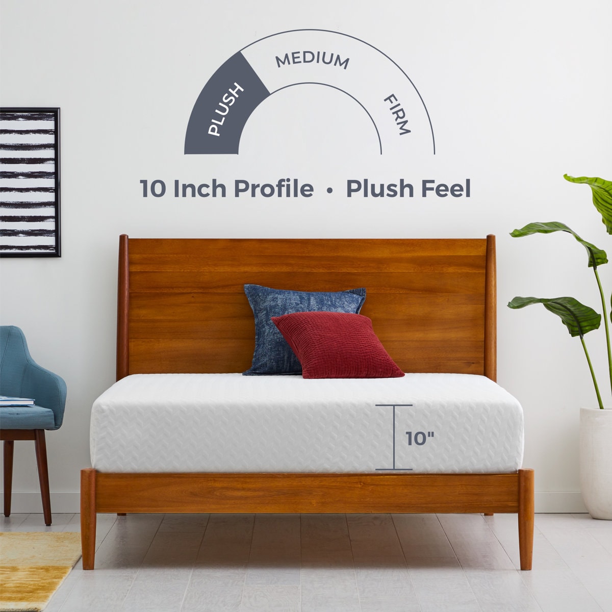 Wayfair Sleep 10" Plush Cooling Gel Memory Foam Mattress