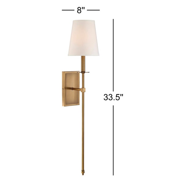 Jillian 1-Light Wallchiere in Warm Brass