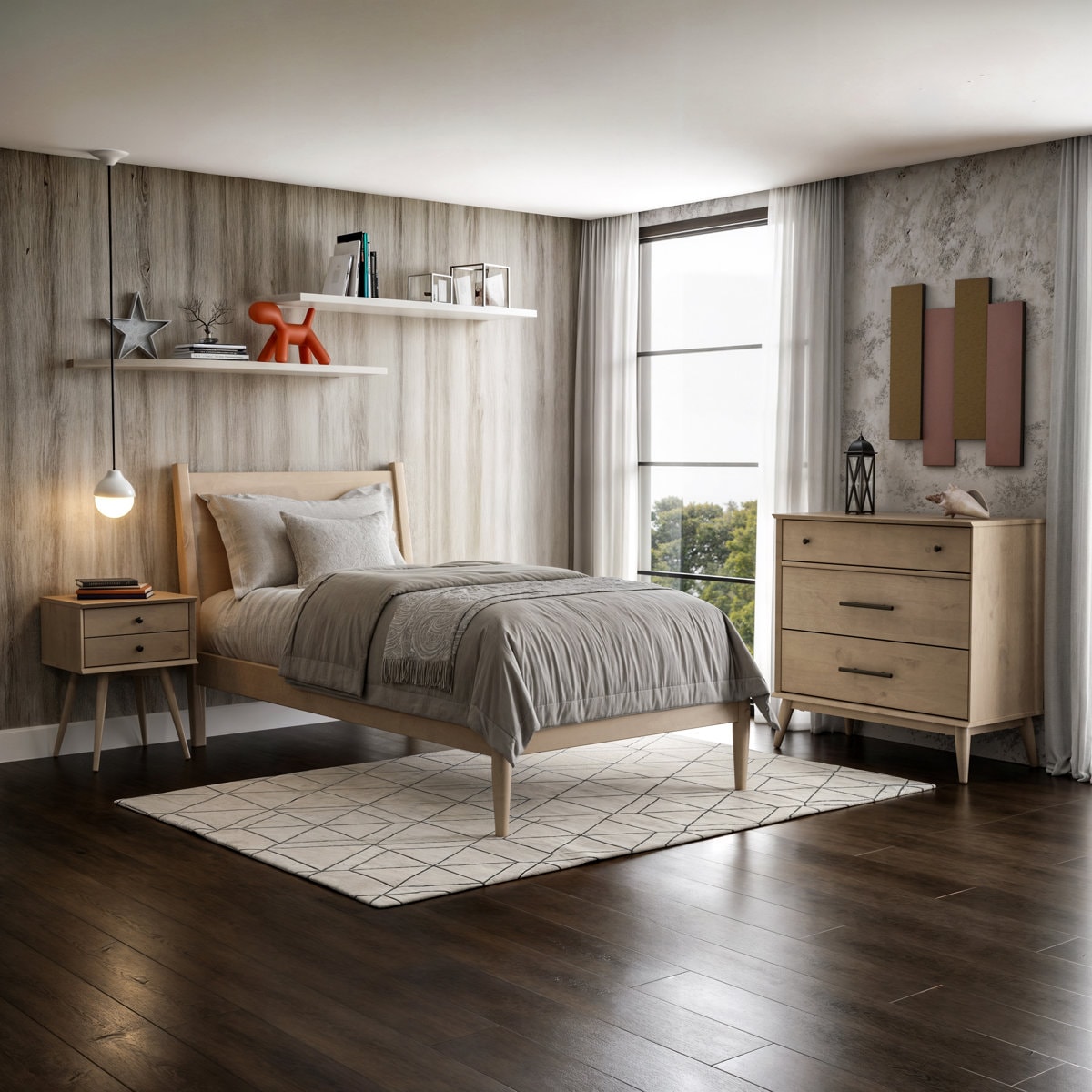 Ashlie Solid Wood Platform Bed