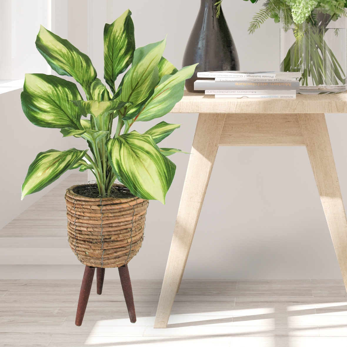 28'' Faux Foliage Plant in Basket