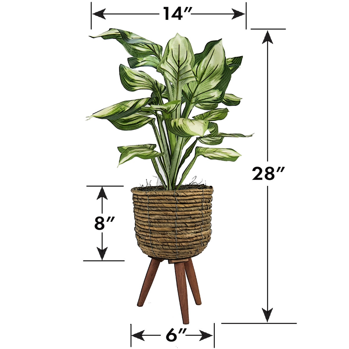 28'' Faux Foliage Plant in Basket