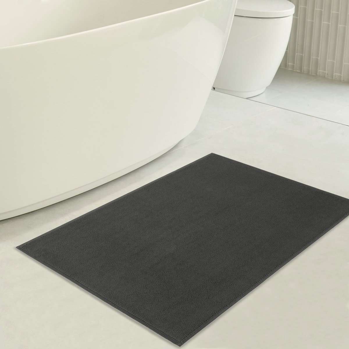 Eider & Ivory, 100% Cotton Slip Resistant Bath Mat Rugs for Bathroom and Kitchen