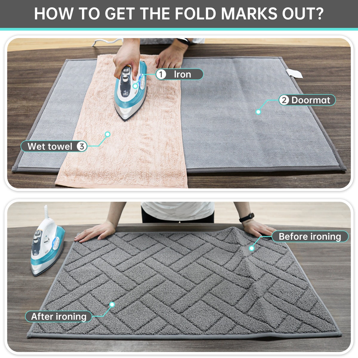 Dioselina Non-Slip Indoor Doormat