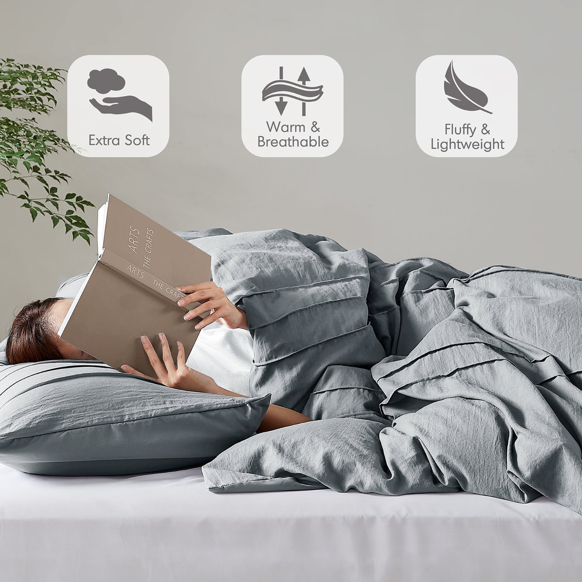 Harris Soft Washed Pinch Pleated Comforter Set