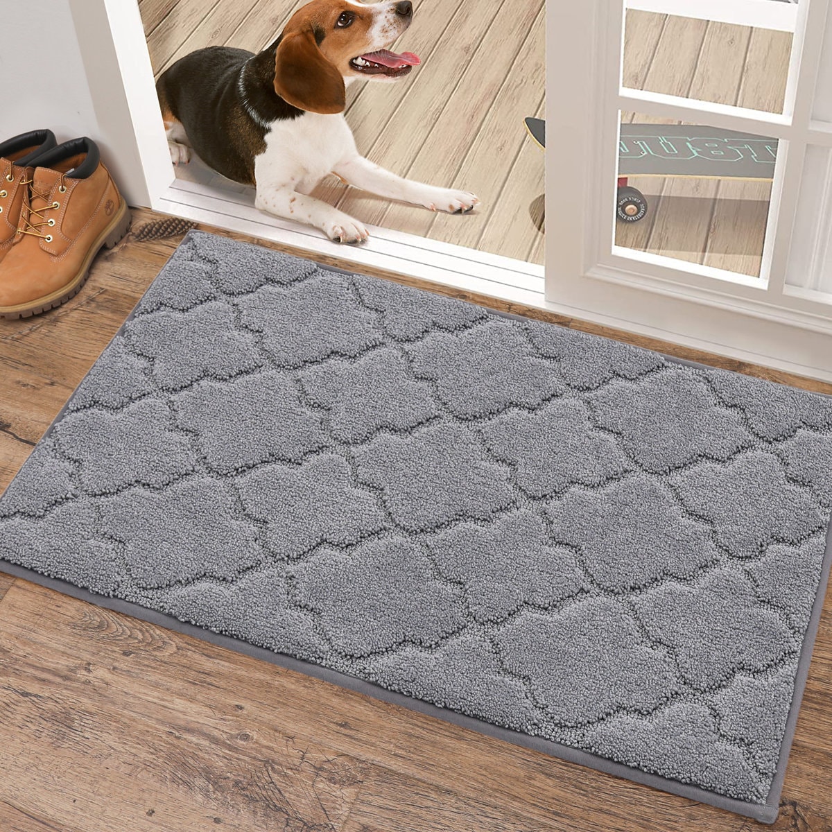 Monfield Non-Slip Geometric Indoor Doormat