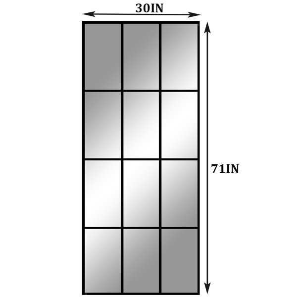 Gianlucas Window Pane Full Length Mirror Wall Mirror
