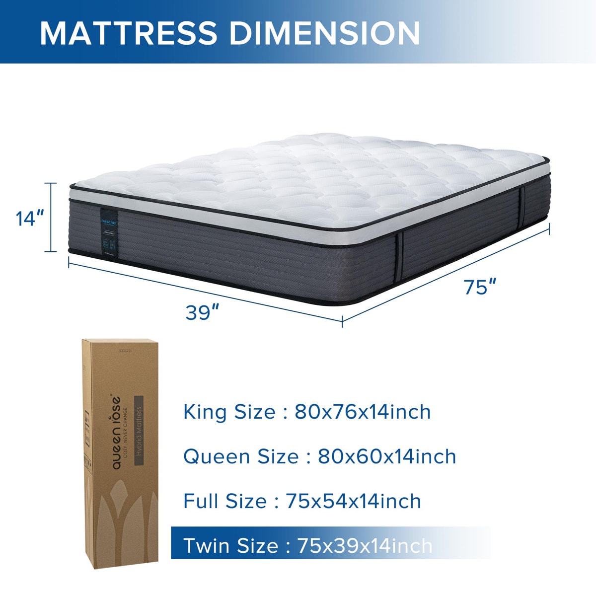 Medium Hybrid Last Foam Mattress in a Box Protaras