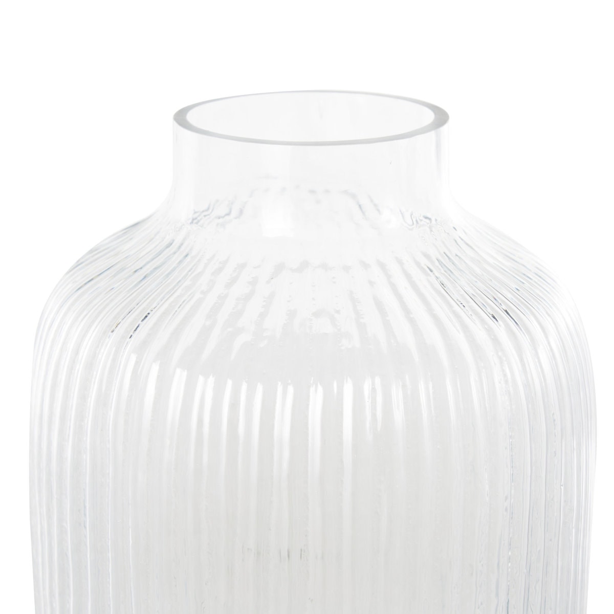Perry And Grey Glass Ribbed Vase