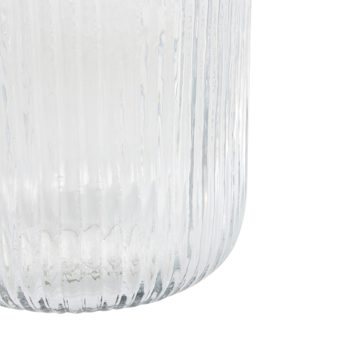 Perry And Grey Glass Ribbed Vase