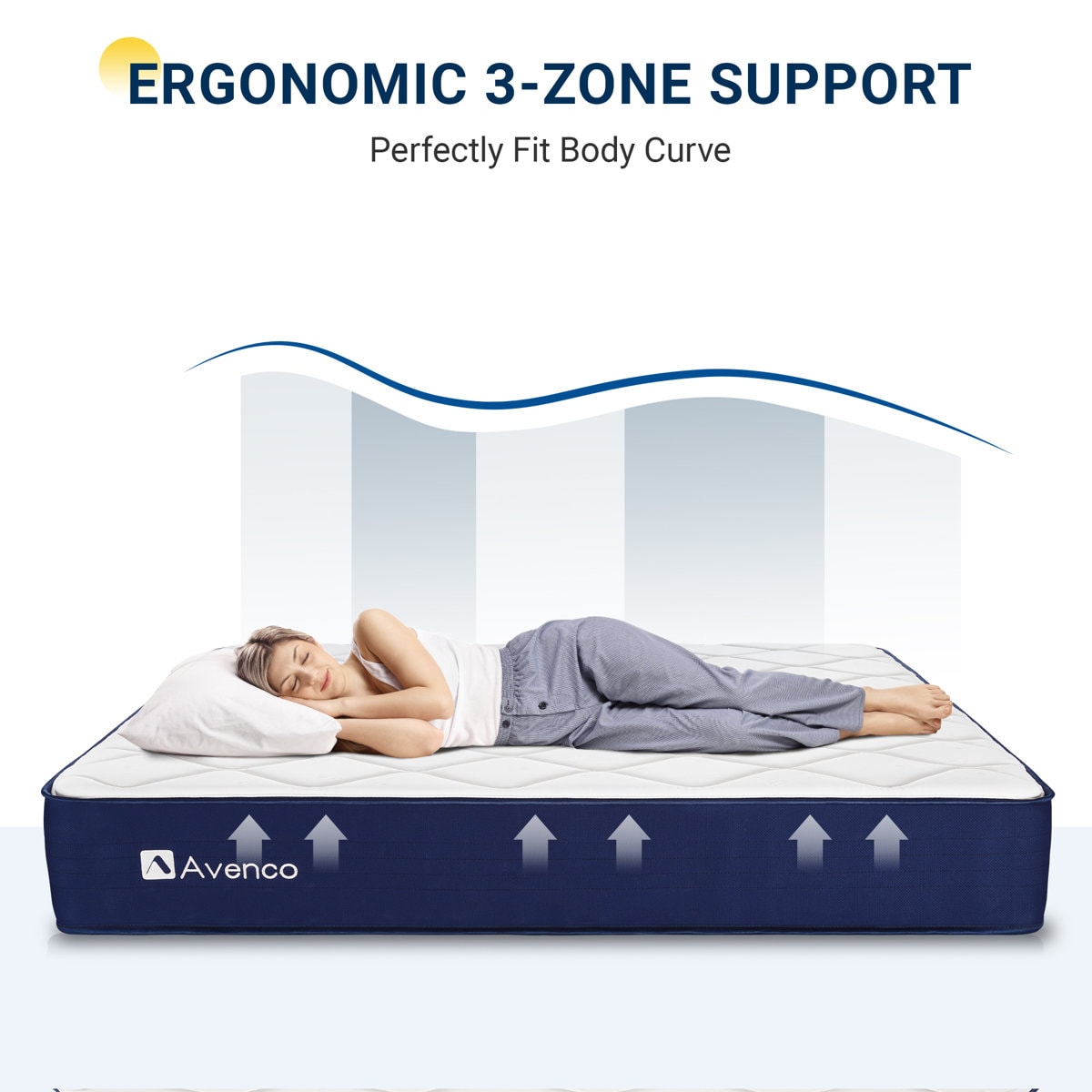 Avenco 8'' Medium Gel Memory Foam Hybrid Mattress