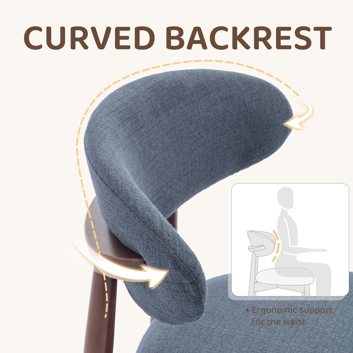 Upholstered Solid Wood Side Chair Dining Chair (Set of 4)