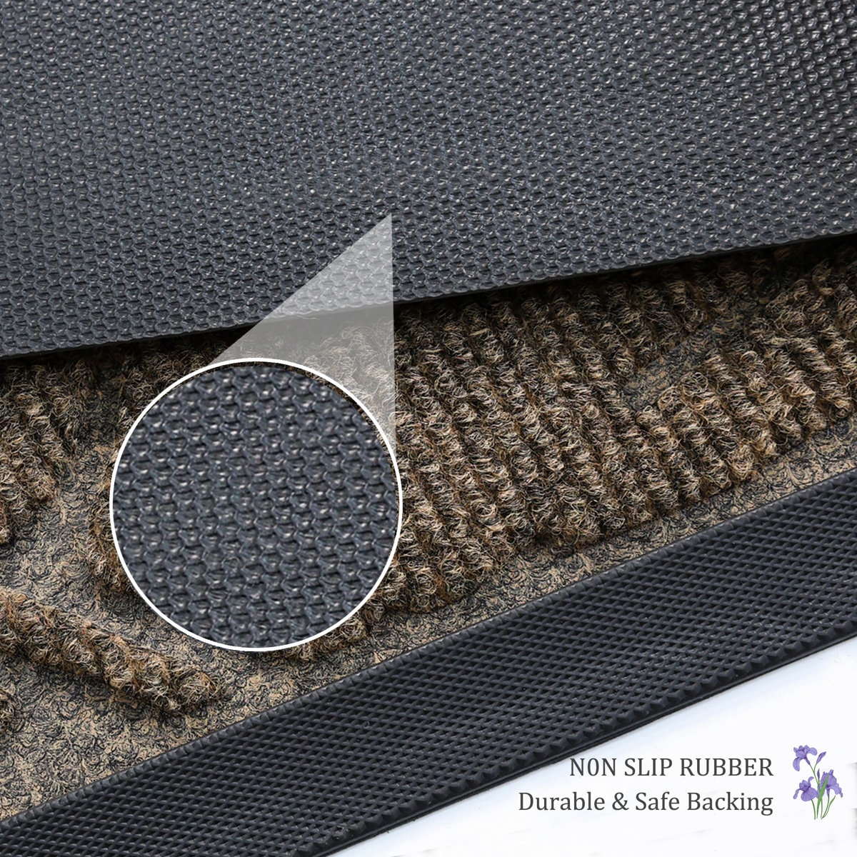 Welcome Indoor Outdoor Mat, Heavy Duty Sturdy Front Door Mat for Entrance, Garage, Garden