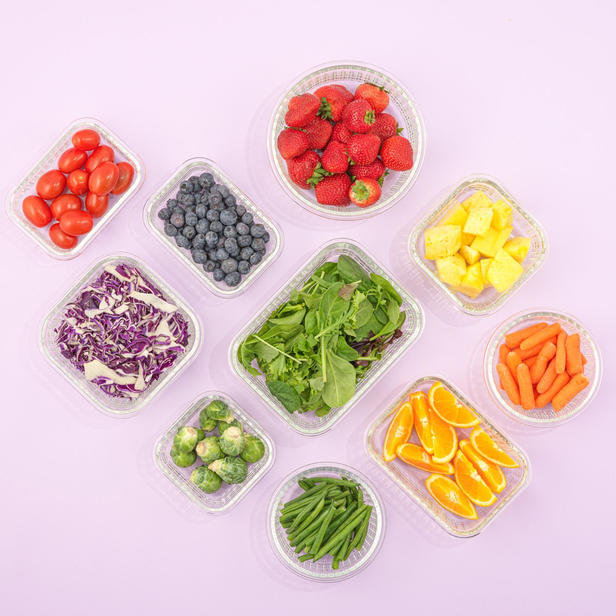 JoyJolt Fluted Glass Food Storage Containers with Leakproof Lids, Set of 12