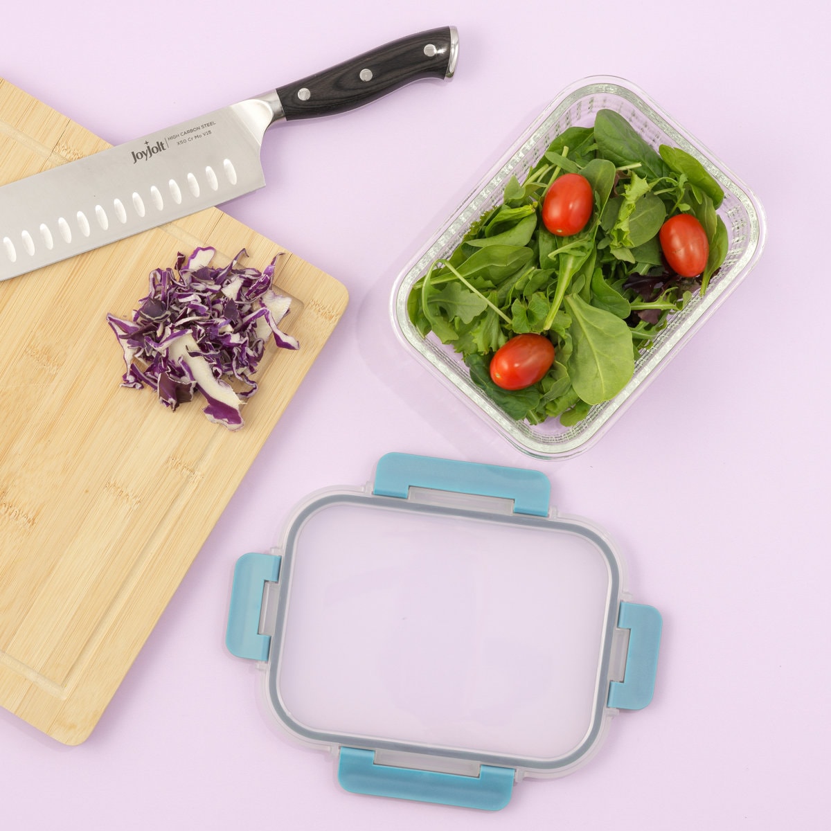 JoyJolt Fluted Glass Food Storage Containers with Leakproof Lids, Set of 12