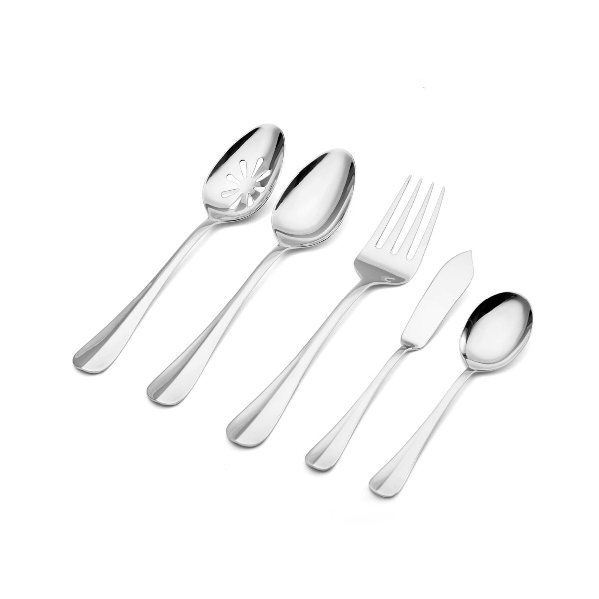Pfaltzgraff Everyday Simplicity 53-Piece Stainless Steel Flatware Set with Steak Knives & Hostess Set, Service for 8