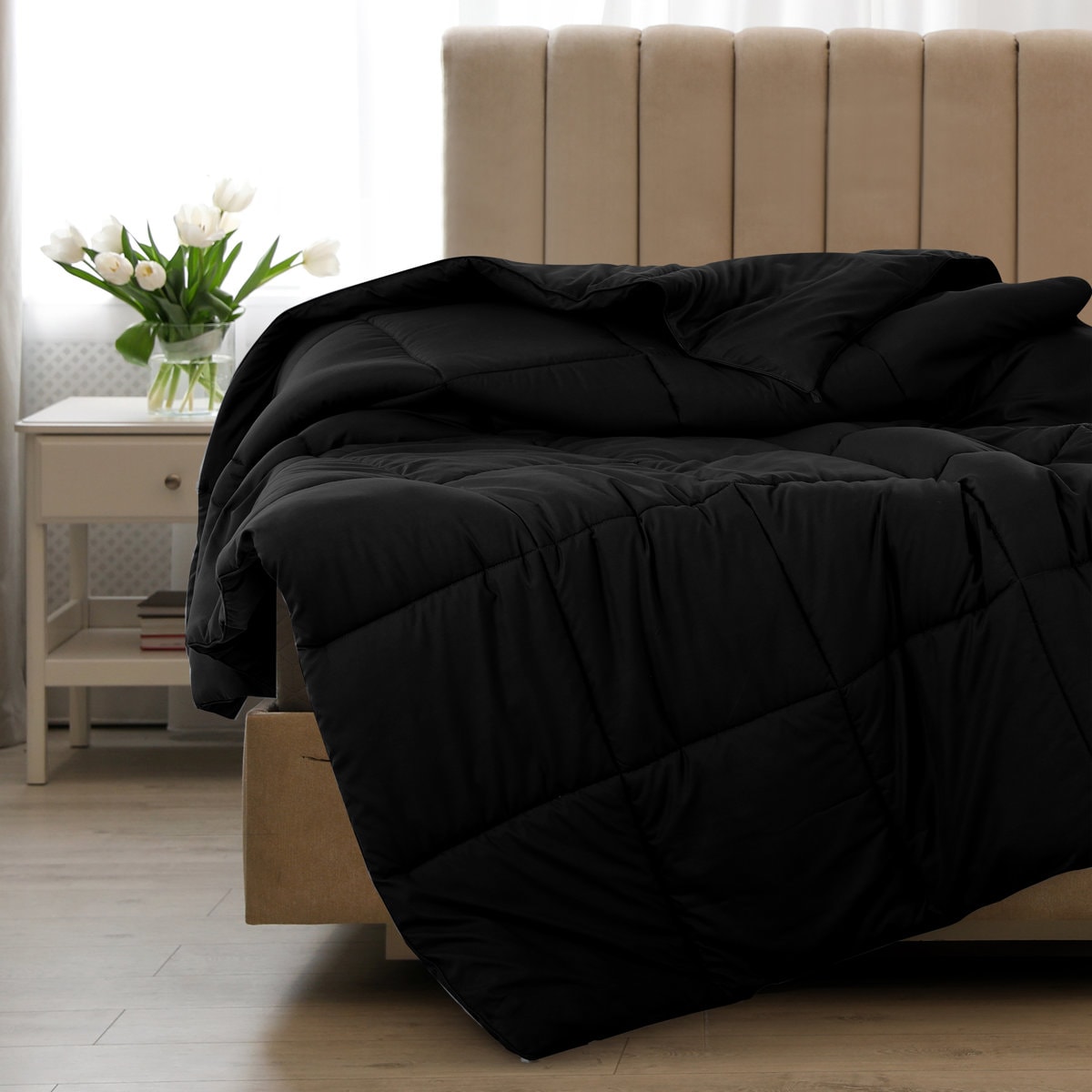 All Season Down Alternative Comforter Microfiber Duvet Insert with Corner Tabs