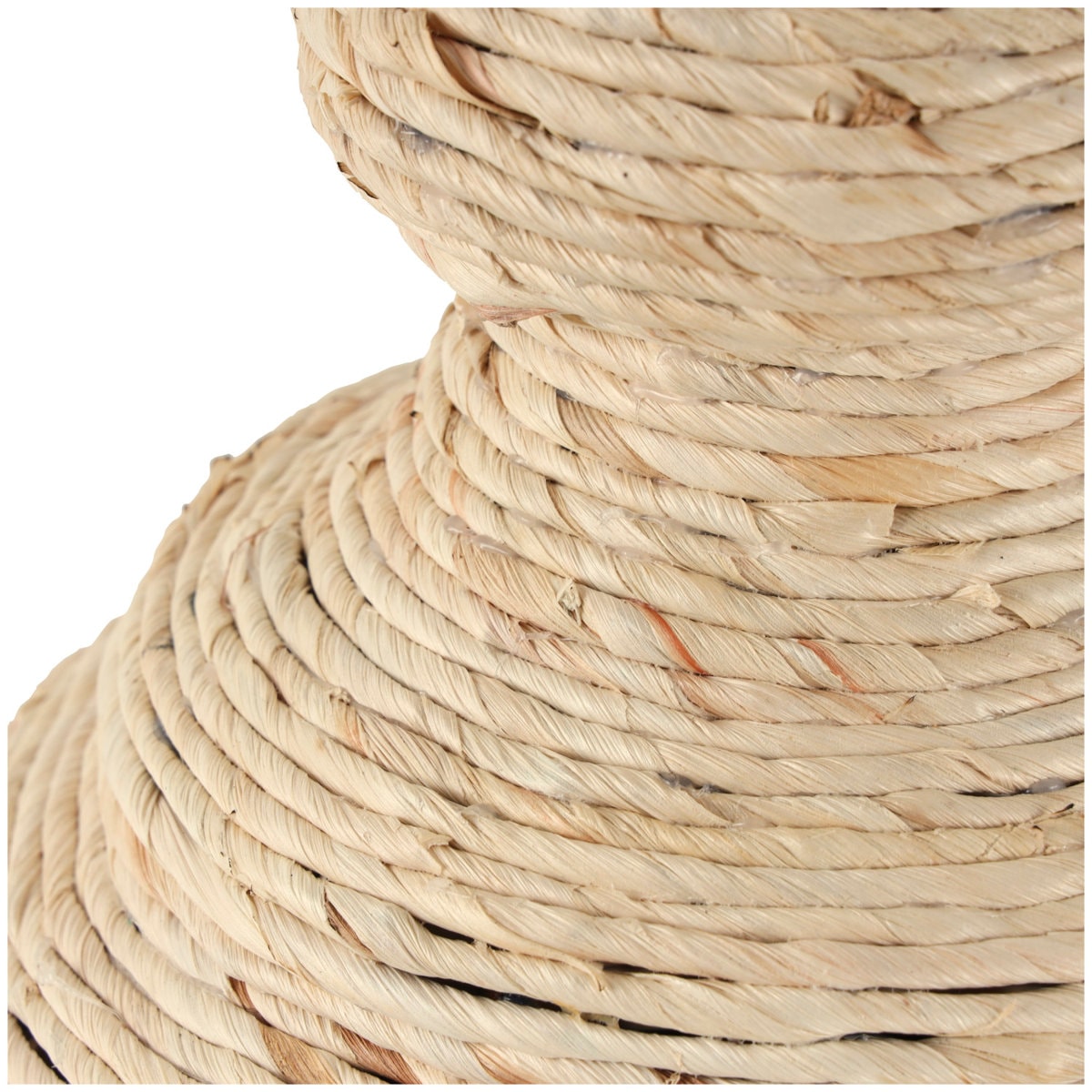 Seagrass Handmade Wrapped Decorative Vase with Abstract Bubble Shape