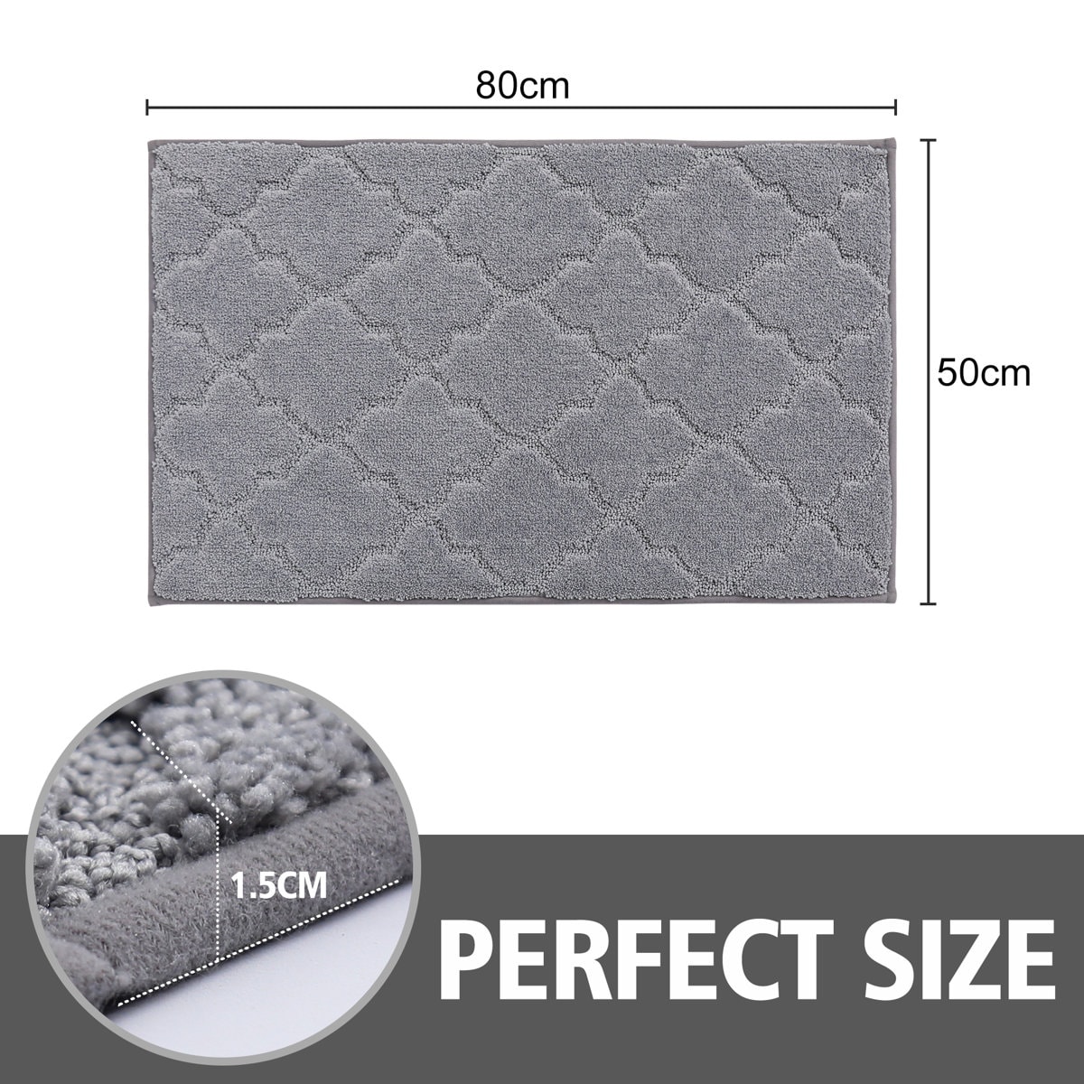 Monfield Non-Slip Geometric Indoor Doormat