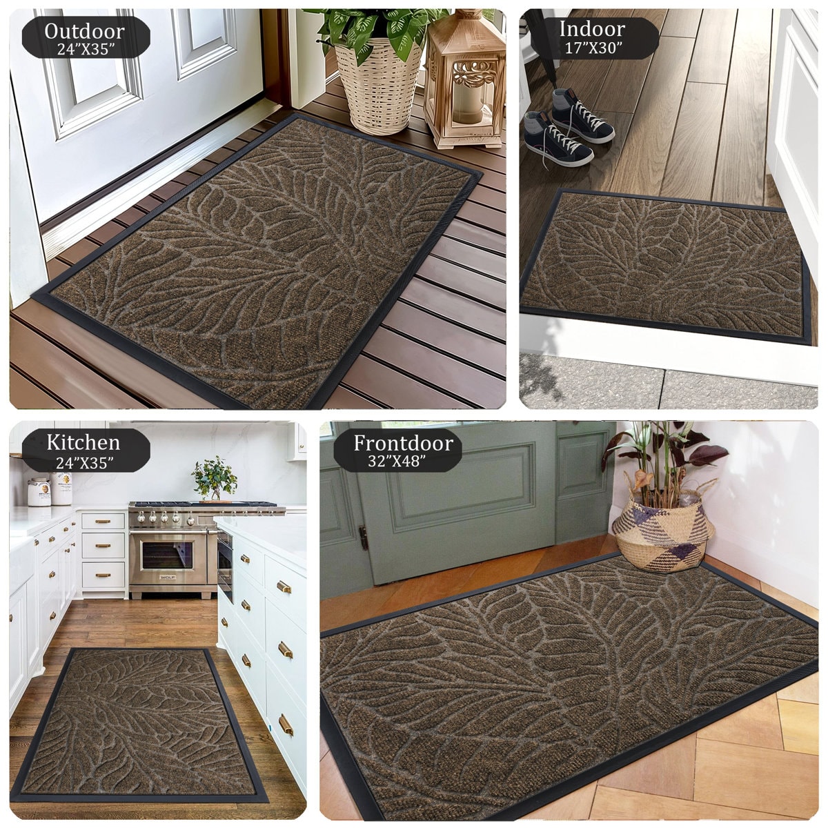 Welcome Indoor Outdoor Mat, Heavy Duty Sturdy Front Door Mat for Entrance, Garage, Garden