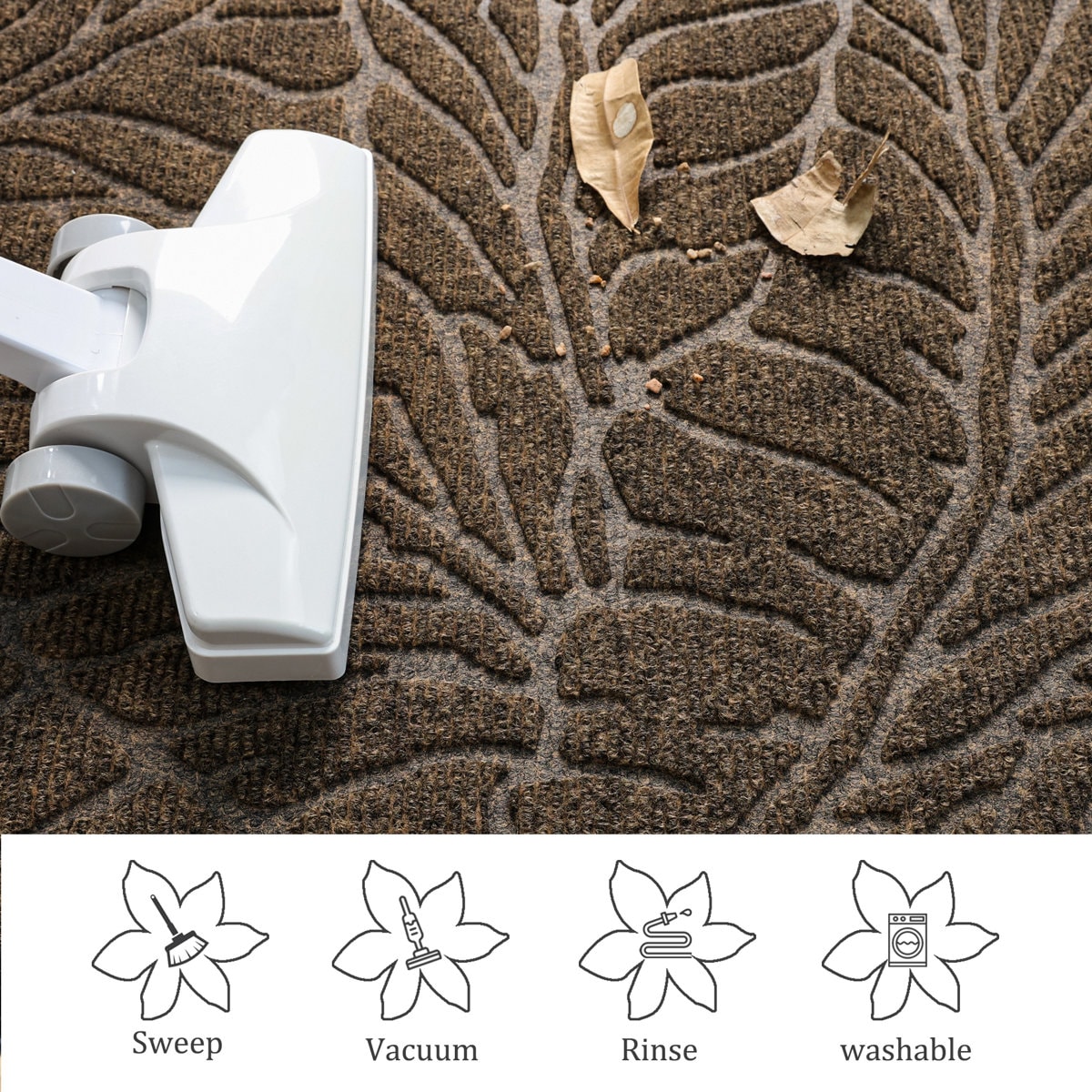 Welcome Indoor Outdoor Mat, Heavy Duty Sturdy Front Door Mat for Entrance, Garage, Garden